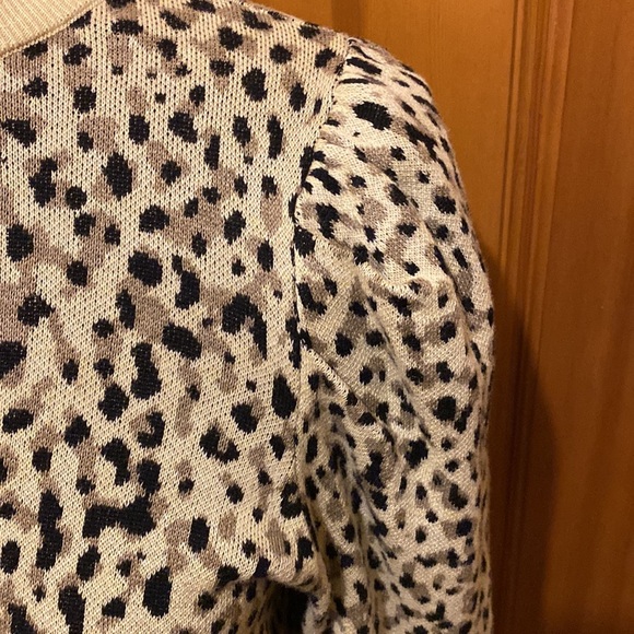 Who what wear leopard animal print mock neck sweater top size small NWT - Picture 4 of 8